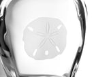Rolf Glass Sand Dollar 23oz Whiskey Decanter 3pc Set