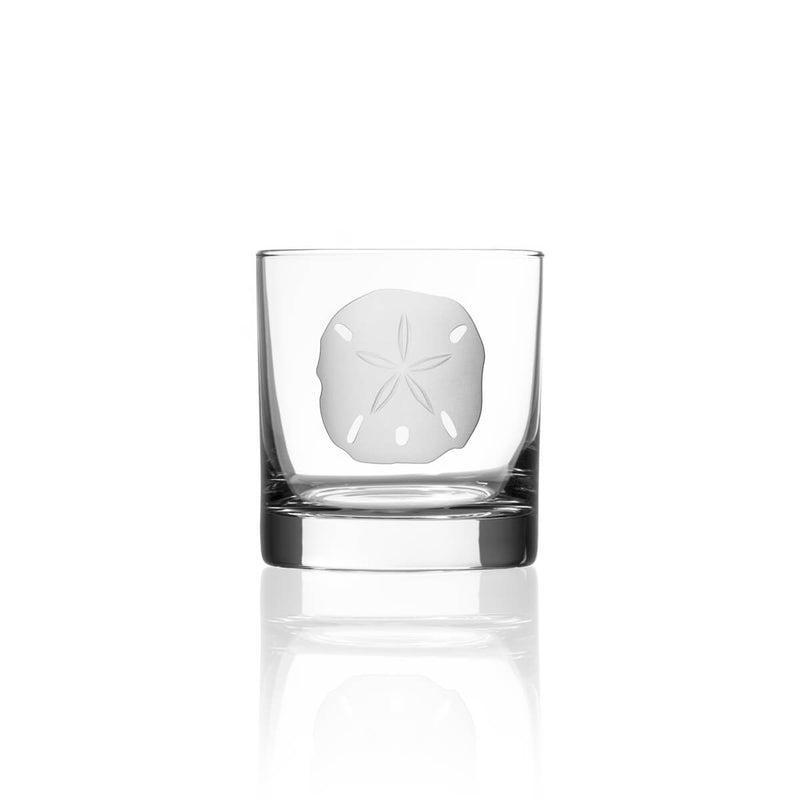 Rolf Glass Sand Dollar 23oz Whiskey Decanter 3pc Set