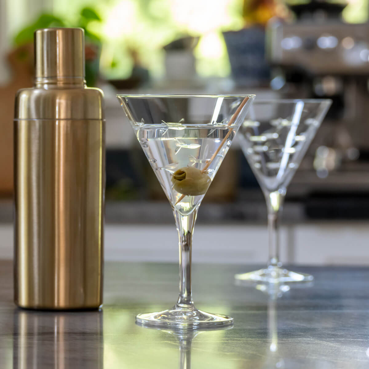 Rolf Glass School of Fish 7.5oz Martini Cocktail Glass