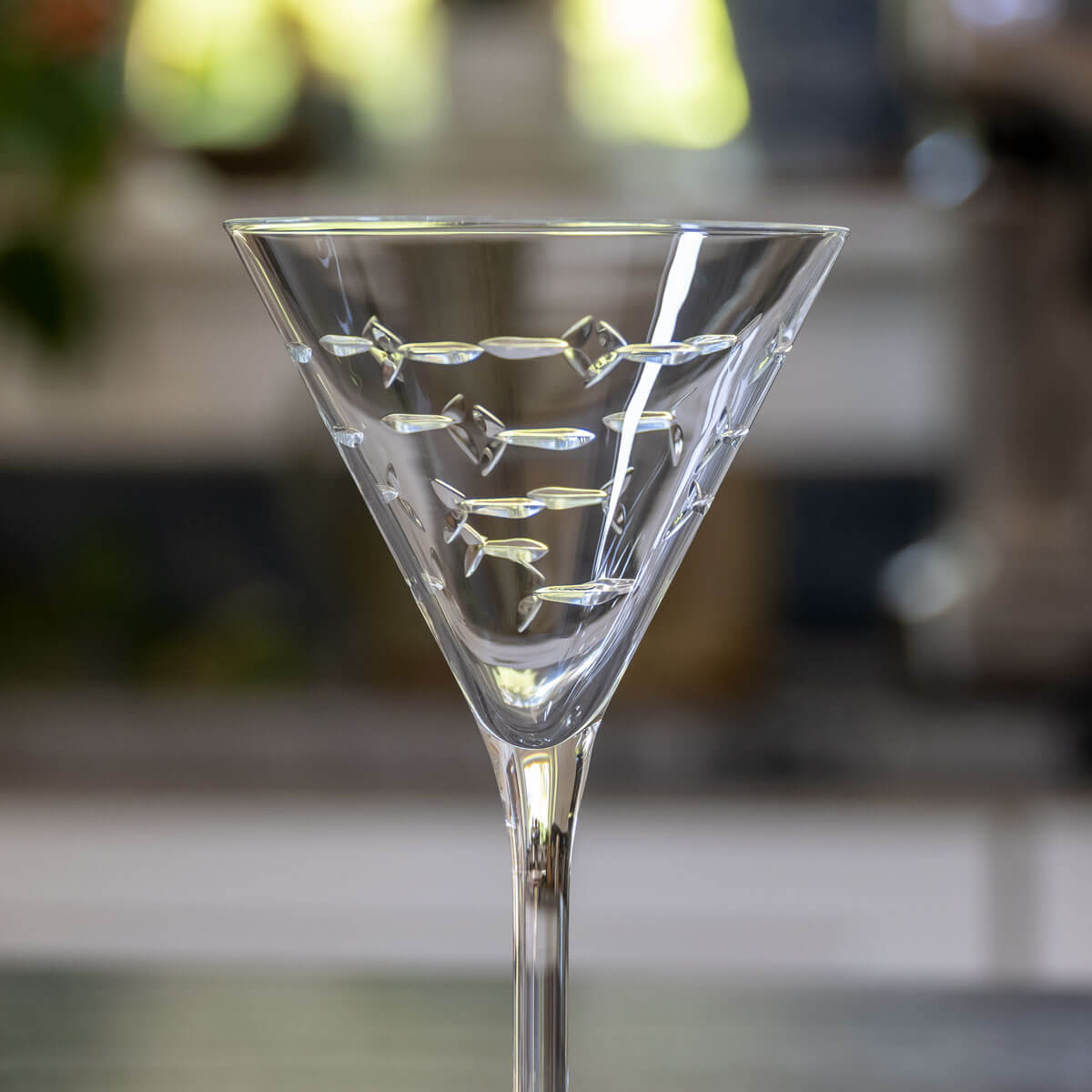 Rolf Glass School of Fish 7.5oz Martini Cocktail Glass