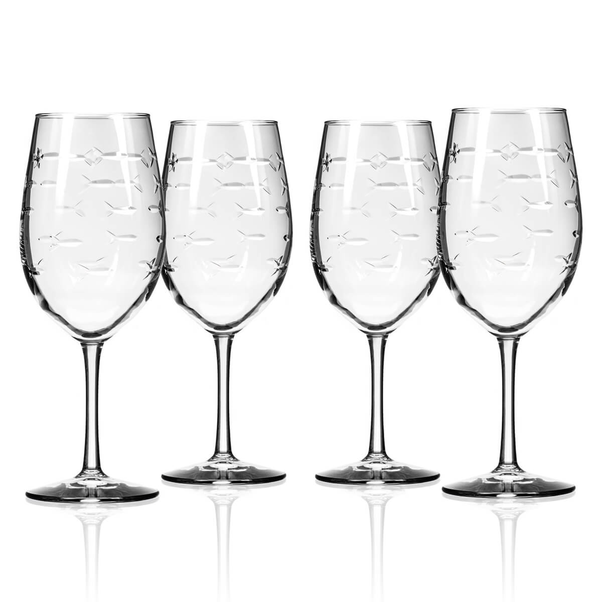 Rolf Glass School of Fish 18oz All Purpose Wine Glass
