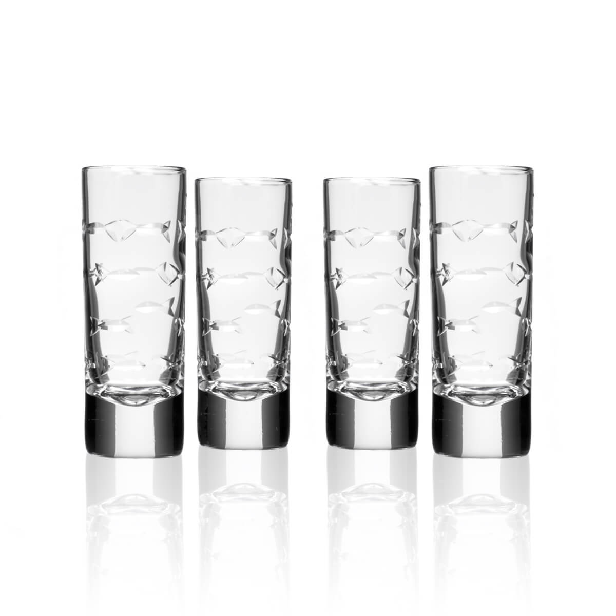 Rolf Glass School of Fish 2.5oz Cordial Shot Glass