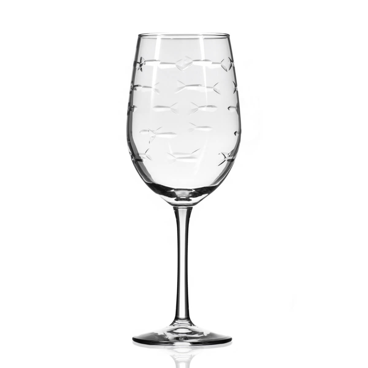 Rolf Glass School of Fish 12oz White Wine Glass
