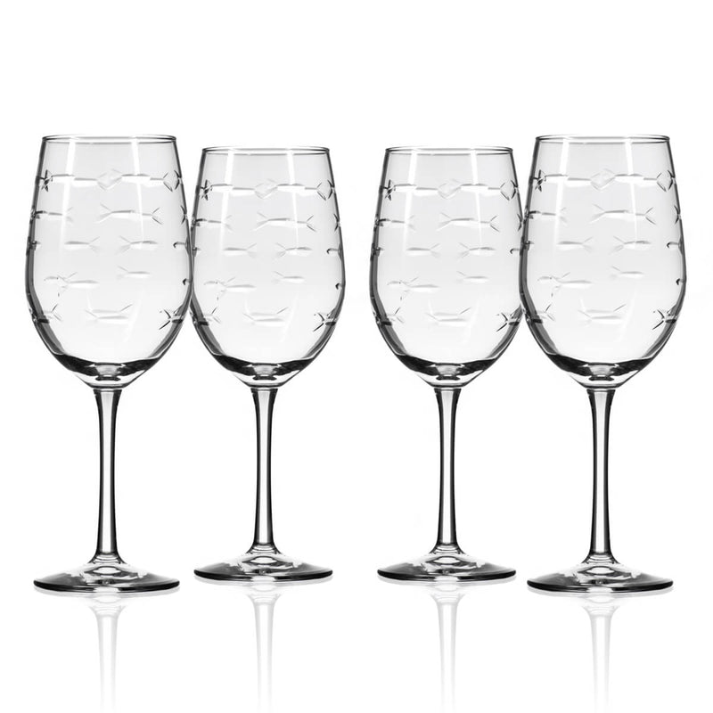 Rolf Glass School of Fish 12oz White Wine Glass