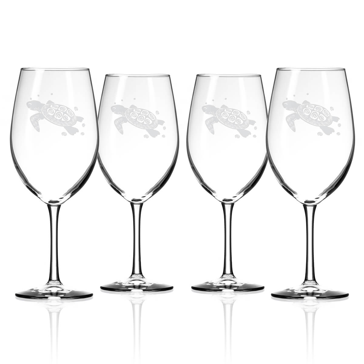 Sea Turtle 18oz All Purpose Wine | Set of 4