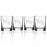 Rolf Glass Sea Turtle 13oz Double Old Fashioned Drinkware