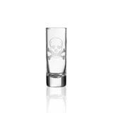 Rolf Glass Skull and Crossbones 2.5oz Cordial Shot Glass