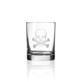 Rolf Glass Skull and Crossbones 13oz Double Old Fashioned Glass