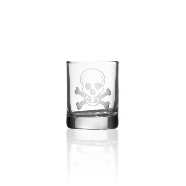 Rolf Glass Skull and Crossbones 2.5" Candle Votive