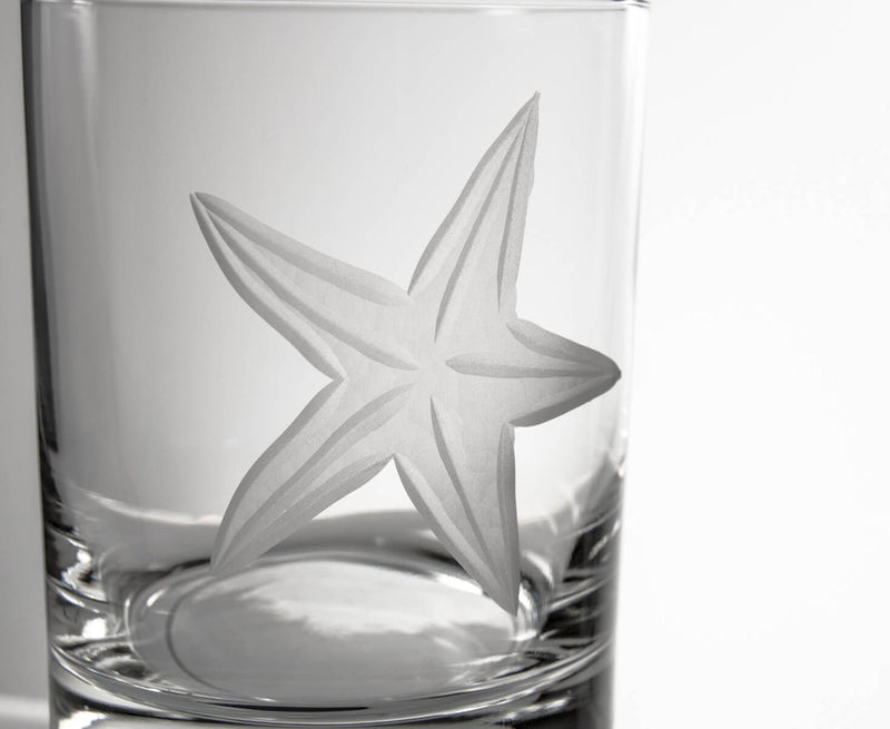 Rolf Glass Starfish 13oz Double Old Fashioned Glass