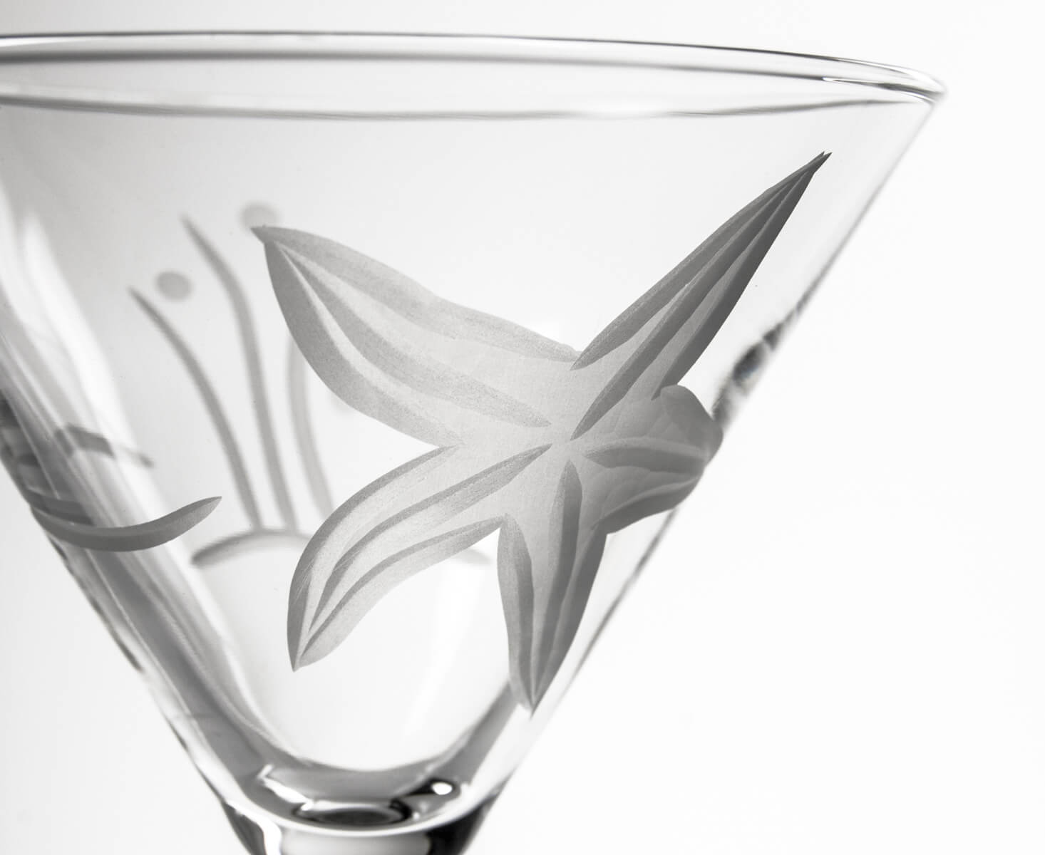Rolf Glass Starfish 10oz Martini Cocktail Glass