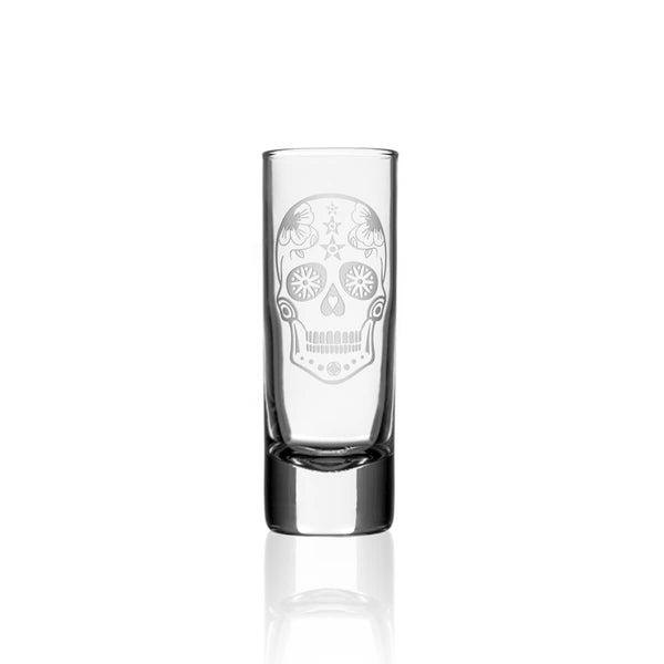 Rolf Glass Sugar Skull 2.5oz Cordial Shot Glass