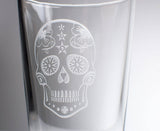 Rolf Glass Sugar Skull 16oz Beer Pint Glass